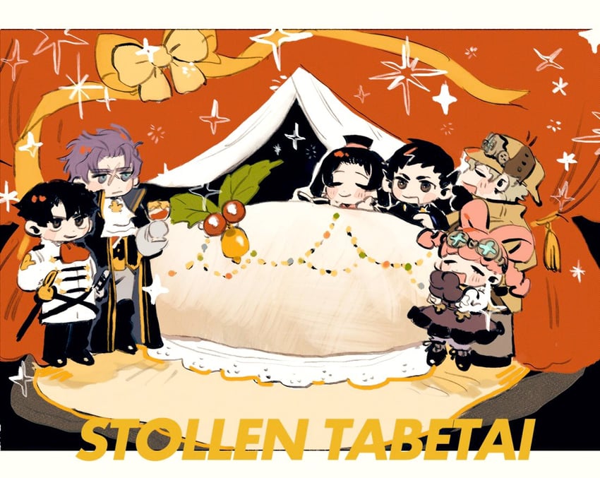 ryunosuke naruhodo, kazuma asogi, barok van zieks, herlock sholmes, susato mikotoba, and 1 more (ace attorney and 2 more) drawn by chimo_(mt_ebi)