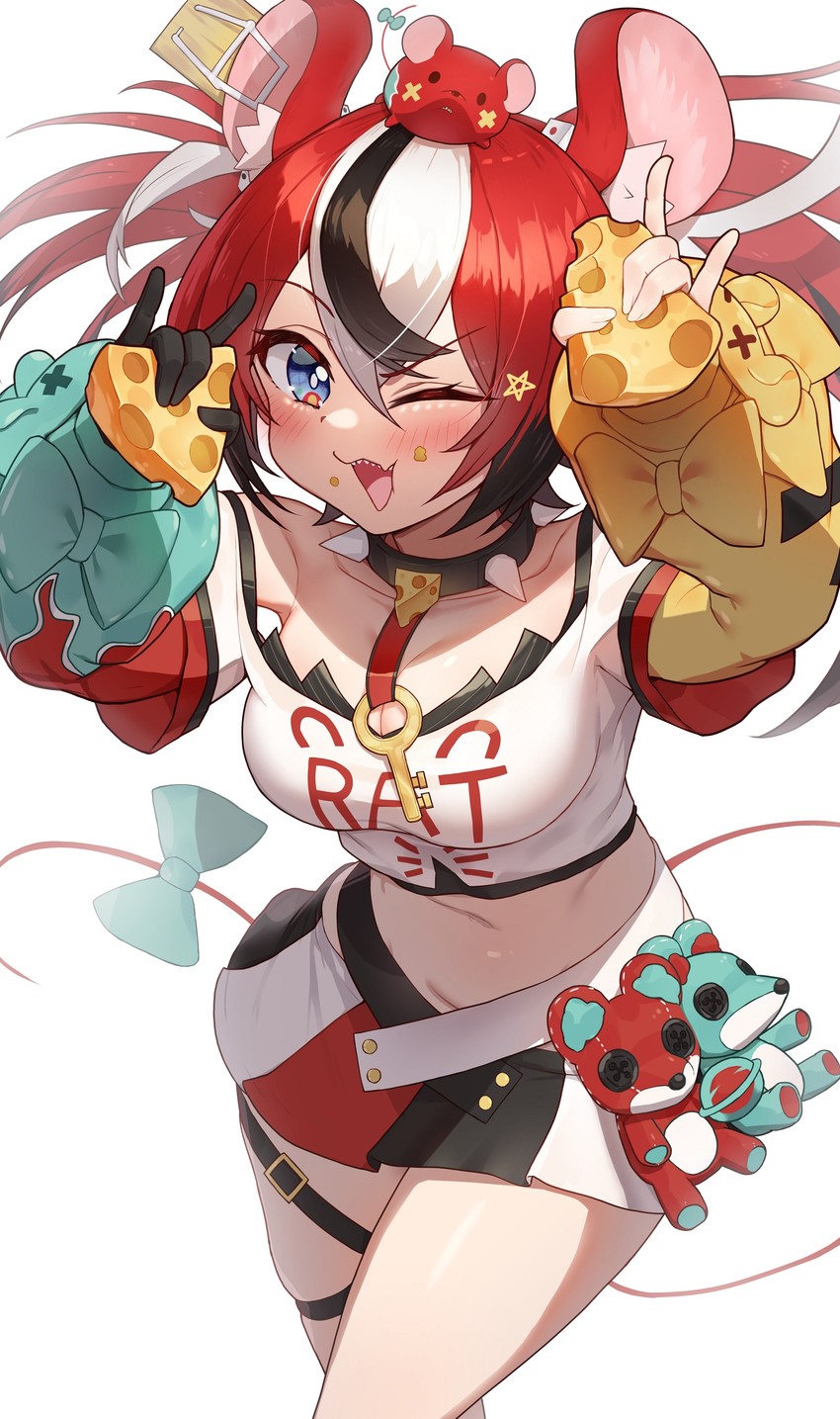 hakos baelz and mr. squeaks (hololive and 1 more) drawn by keureu_(tiqkdtiqkd10)