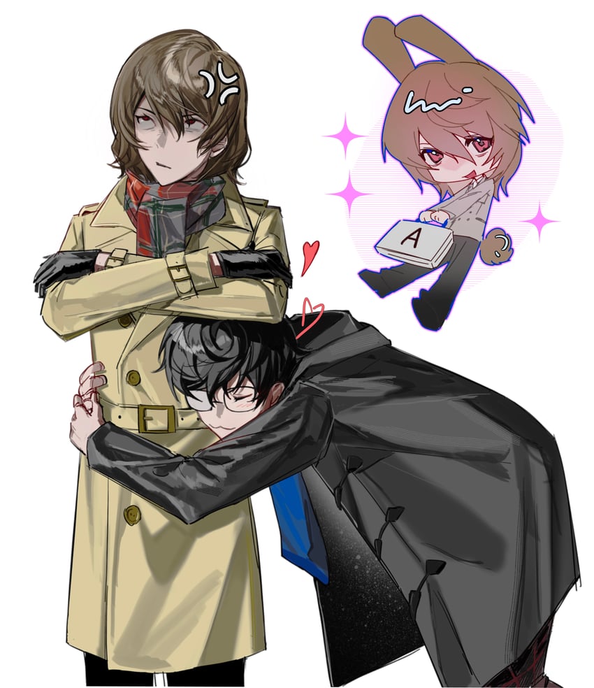 amamiya ren and akechi gorou (persona and 2 more) drawn by baobing