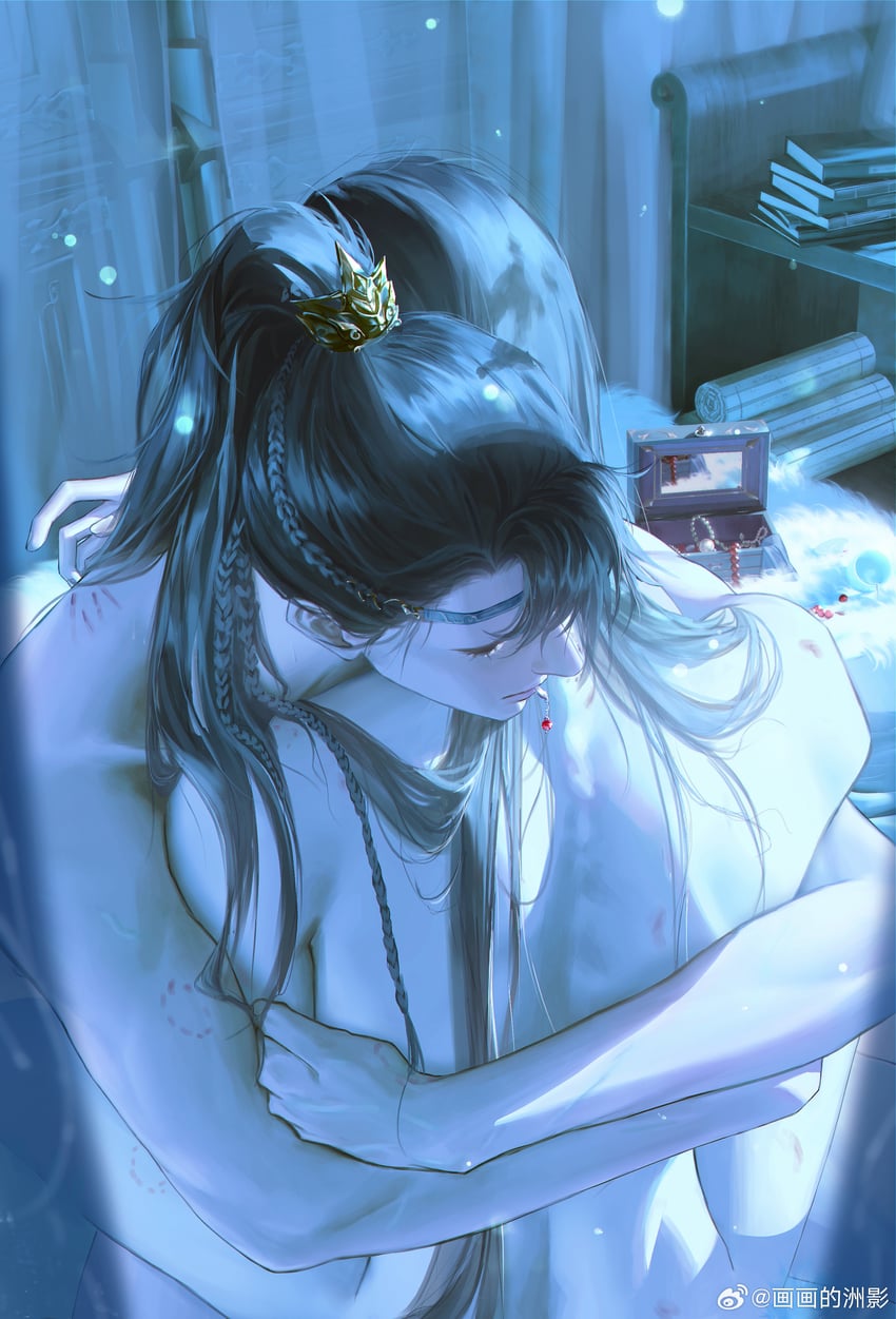shen zechuan and xiao chiye (qiang jin jiu) drawn by zhou_ying_na