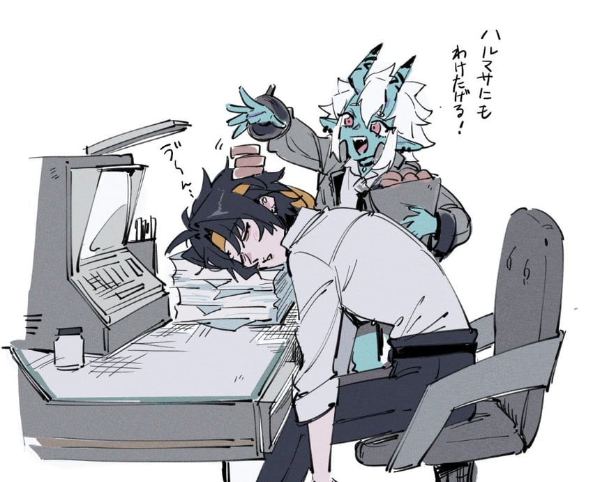 soukaku and asaba harumasa (zenless zone zero) drawn by offnanoda