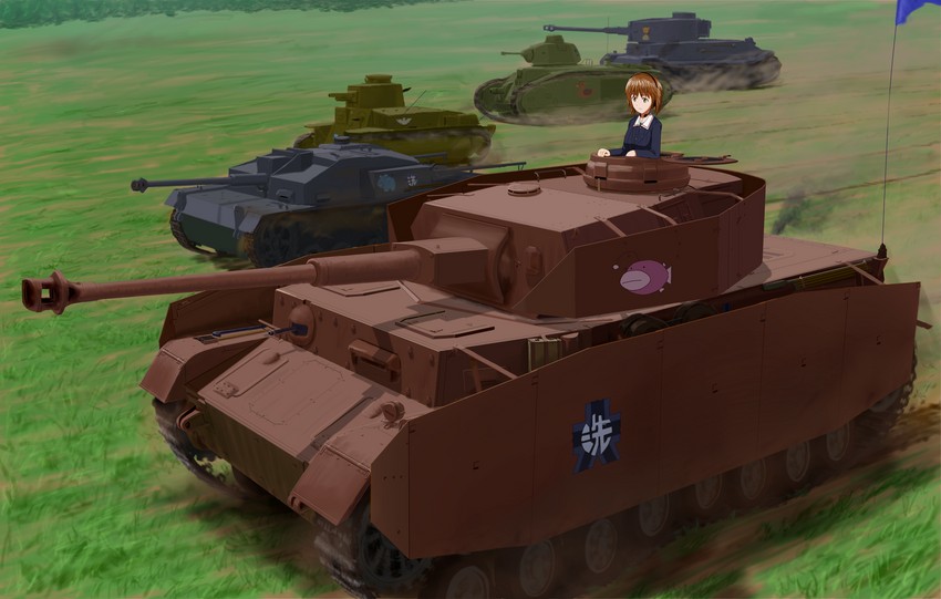 nishizumi miho (girls und panzer) drawn by fokker