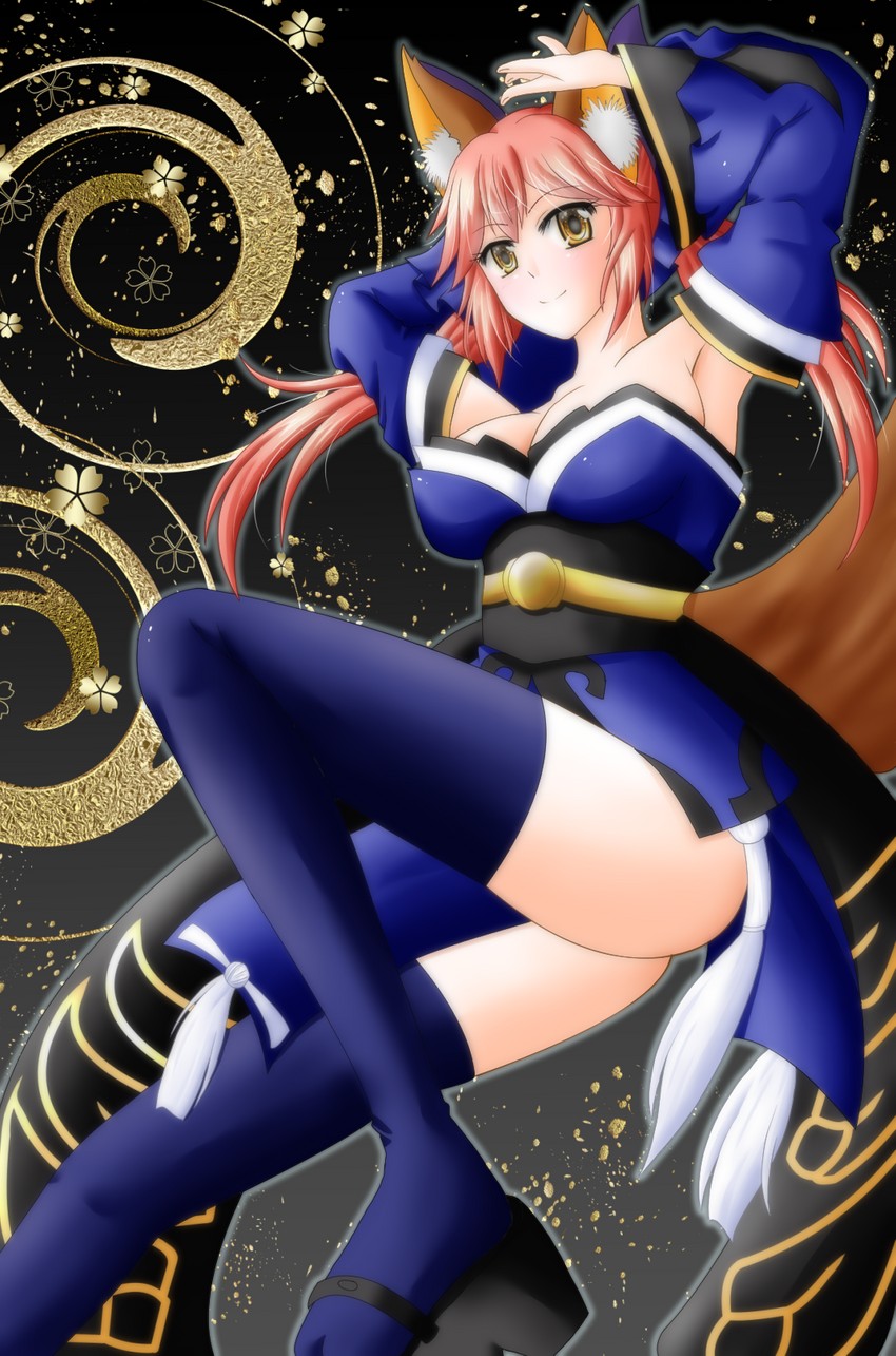 tamamo and tamamo no mae (fate and 2 more) drawn by yue_(kitami_maki)