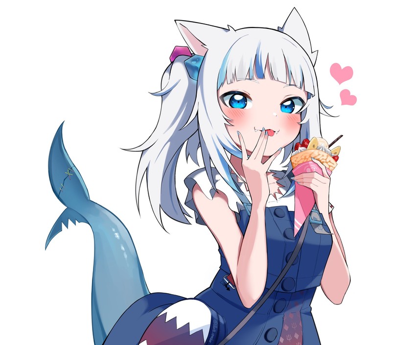 gawr gura (hololive and 1 more) drawn by zzz_(illustr_speaker)