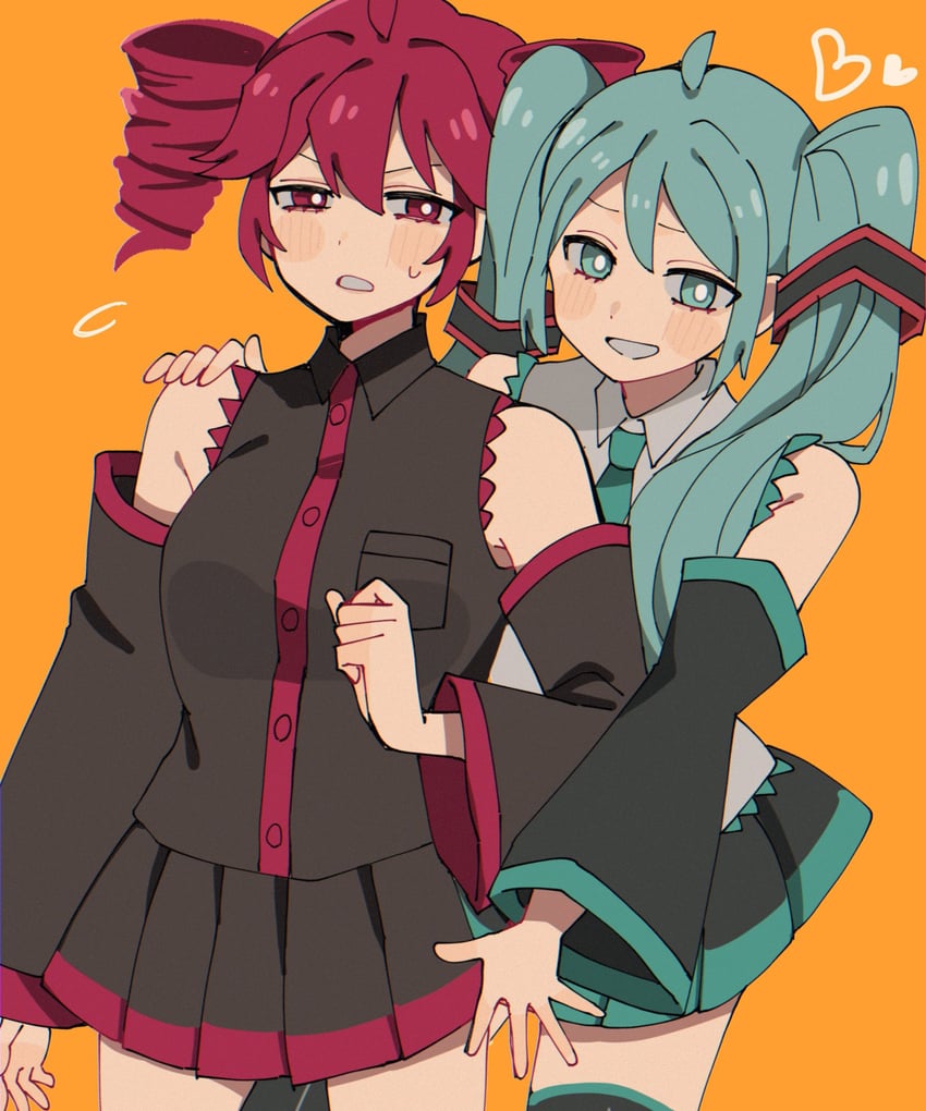 hatsune miku and kasane teto (vocaloid and 1 more) drawn by shino8504