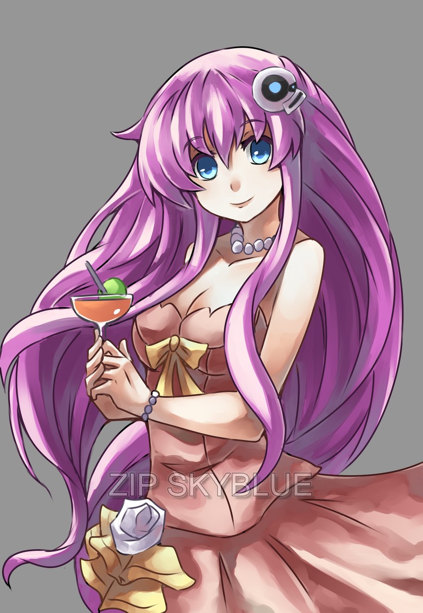 nepgear and purple sister (neptune) drawn by zipskyblue