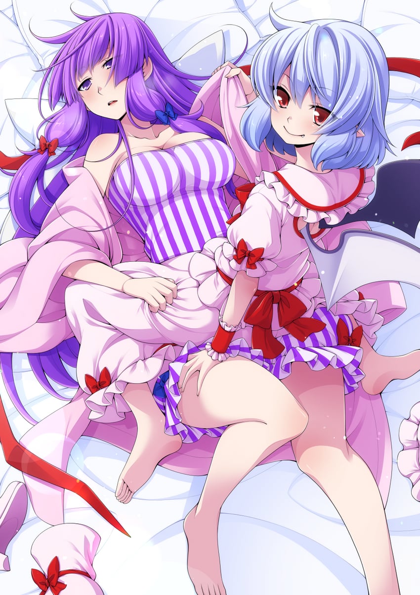remilia scarlet and patchouli knowledge (touhou) drawn by eichi_yuu