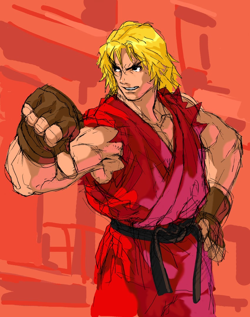 ken masters (street fighter and 1 more) drawn by nishimura_kinu
