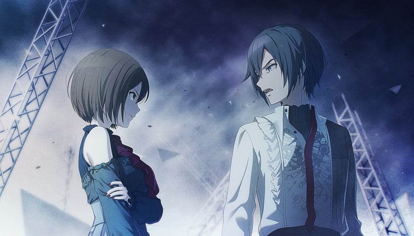 kaito, meiko, 25-ji kaito, and 25-ji meiko (vocaloid and 1 more) drawn by colorful_palette