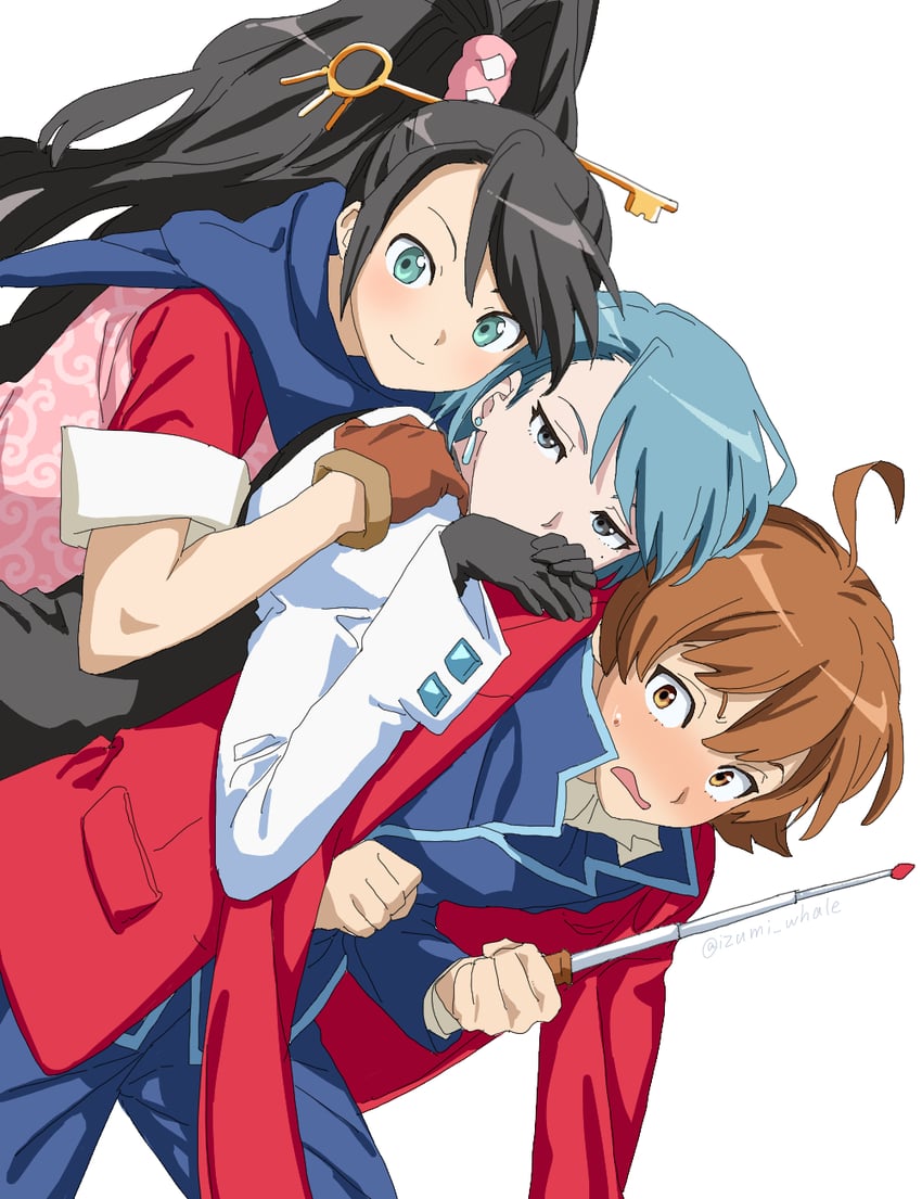 franziska von karma, kay faraday, and eustace winner (ace attorney and 2 more) drawn by izumi_whale