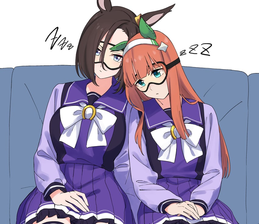 silence suzuka and air groove (umamusume) drawn by sugamo_(rainysnowy108)