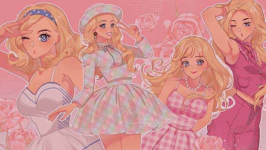 barbie and stereotypical barbie (barbie) drawn by okitafuji