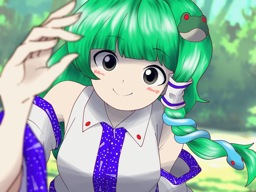 kochiya sanae (touhou and 1 more) drawn by edwardmidori