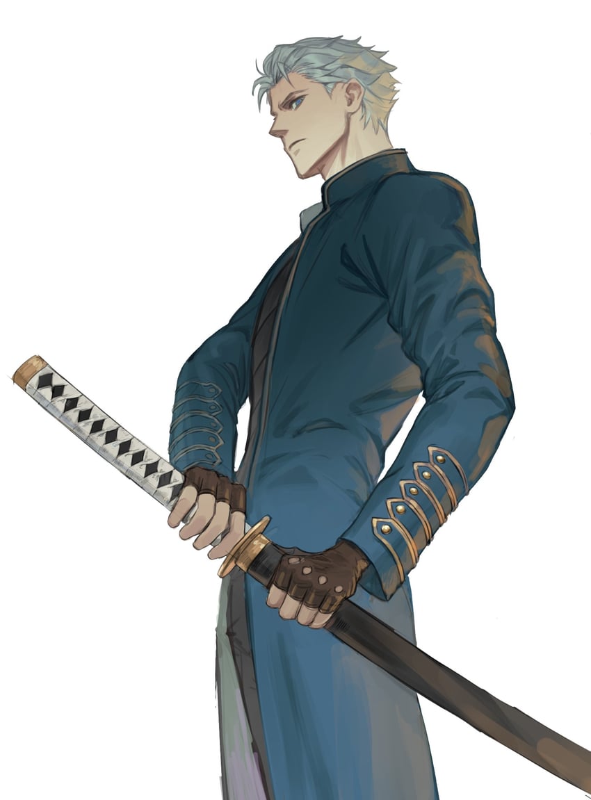 vergil (devil may cry and 1 more) drawn by ksms0