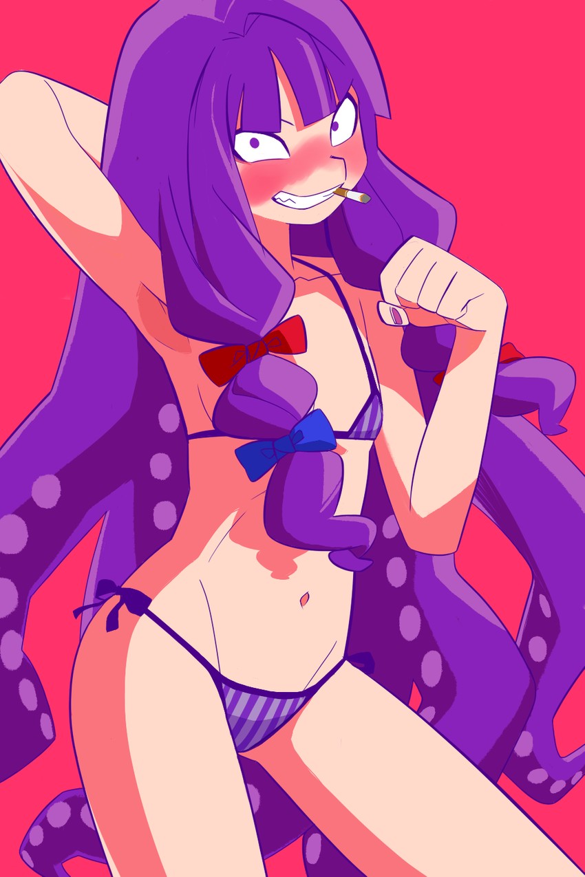 patchouli knowledge and taisa (touhou and 1 more) drawn by scotch_(cookie)