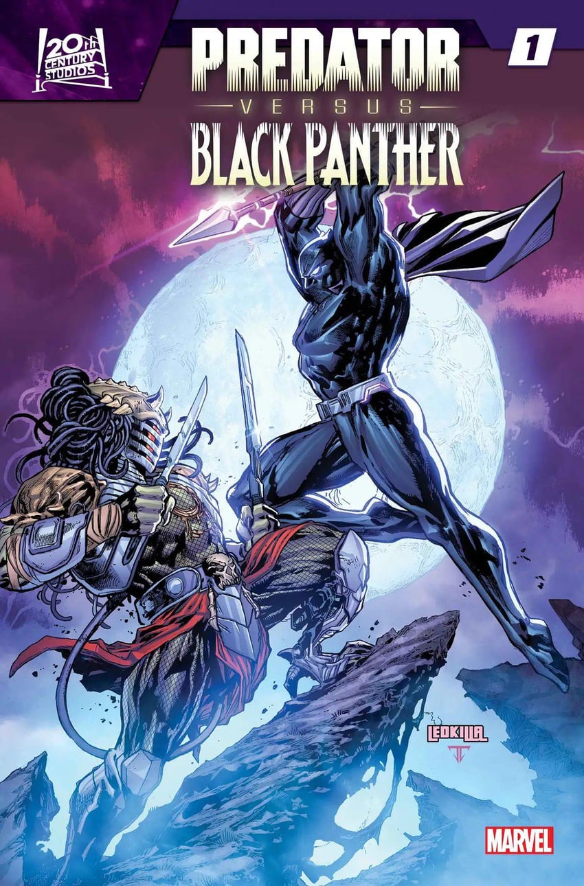 predator, black panther, and t'challa (marvel and 1 more) drawn by ken_lashley