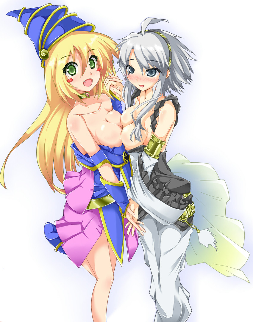 dark magician girl and milla the temporal magician (yu-gi-oh!) drawn by ikiyouyou