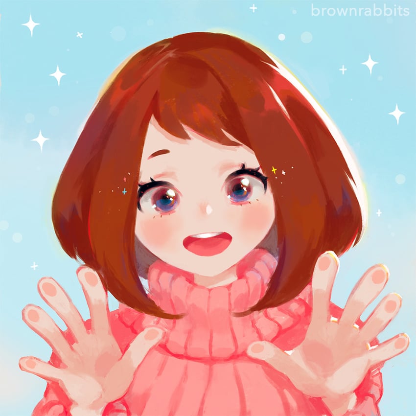 uraraka ochaco (boku no hero academia) drawn by linda_yan