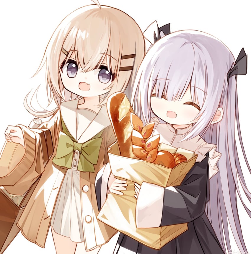 red girl and ciela (original) drawn by yuuhagi_(amaretto-no-natsu)