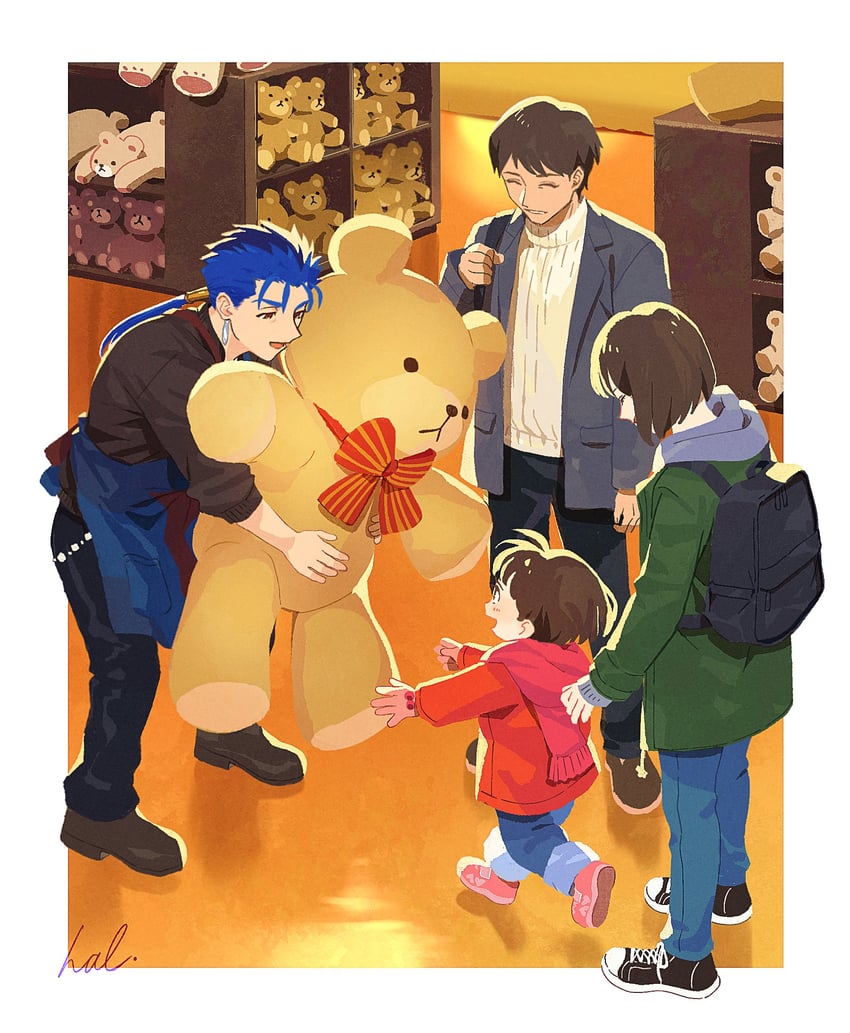 cu chulainn (fate and 1 more) drawn by hal_(haaaalhal)