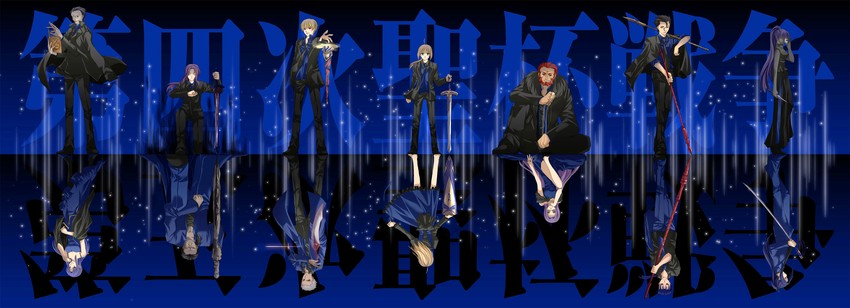 artoria pendragon, saber, gilgamesh, cu chulainn, archer, and 10 more (fate and 2 more) drawn by iroha_(shiki)