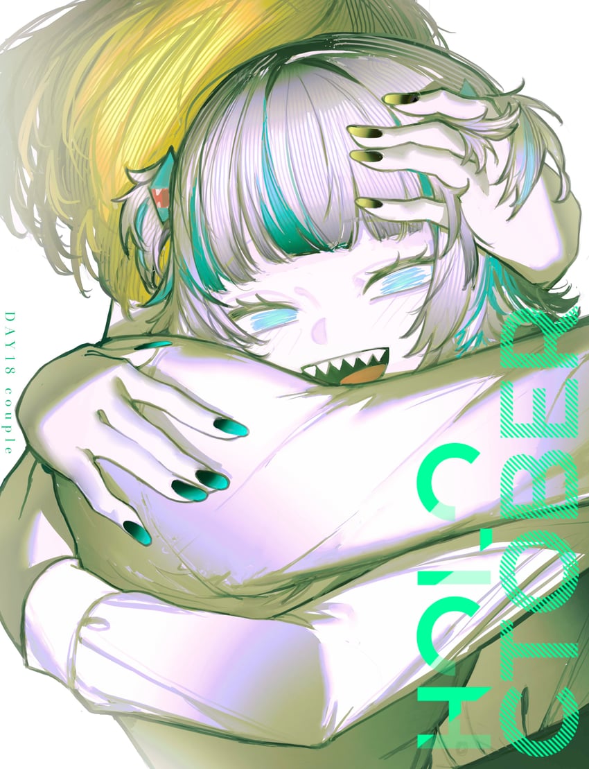 gawr gura and watson amelia (hololive and 1 more) drawn by pungson_mori