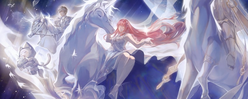 nikki, momo, loen, and ad lunam (nikki and 1 more) drawn by stars_zhangzhang
