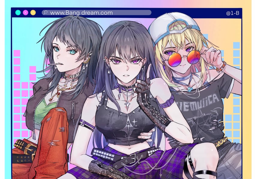 shiina taki, yahata umiri, and misumi uika (bang dream! and 1 more) drawn by hero45439083942