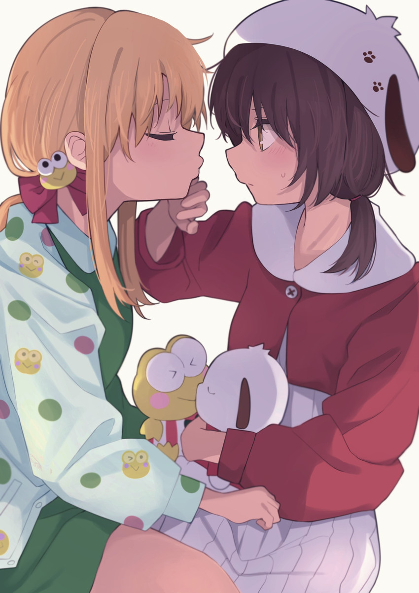 toshinou kyouko, funami yui, pochacco, and hasunoue keroppi (yuruyuri and 2 more) drawn by tennosuke_(tejons)