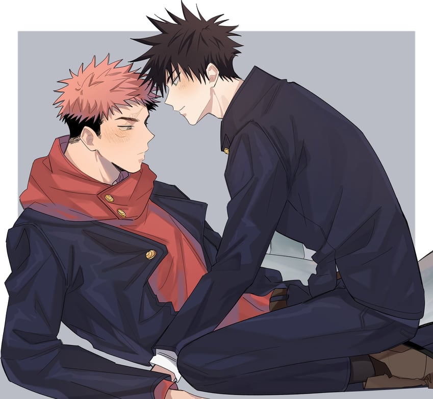 itadori yuuji and fushiguro megumi (jujutsu kaisen) drawn by somwang_07