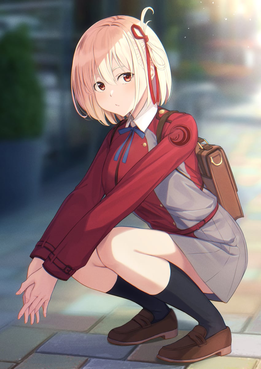 nishikigi chisato (lycoris recoil) drawn by nuenue