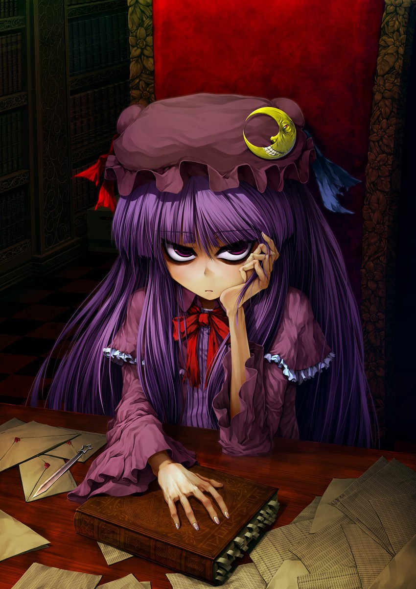 patchouli knowledge (touhou) drawn by kanno_kengo