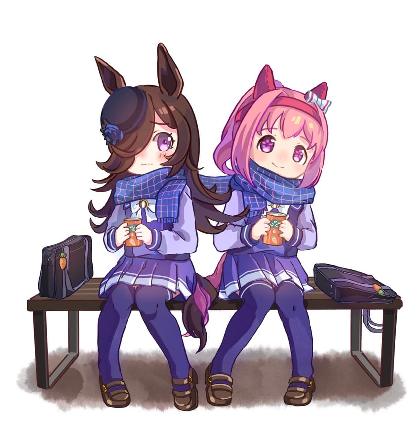 rice shower and haru urara (umamusume) drawn by moko39_takasora