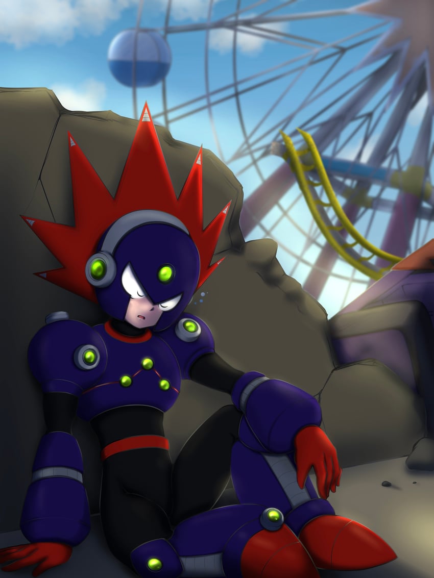 blast man (mega man and 1 more) drawn by neige-0113-loki