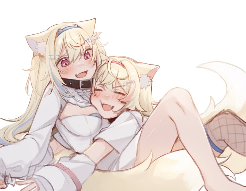 fuwawa abyssgard and mococo abyssgard (hololive and 1 more) drawn by mittsu