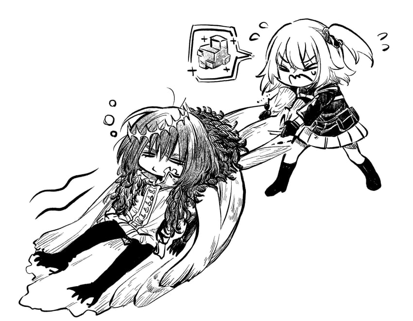 fujimaru ritsuka and oberon (fate and 1 more) drawn by mame_nabe_donko