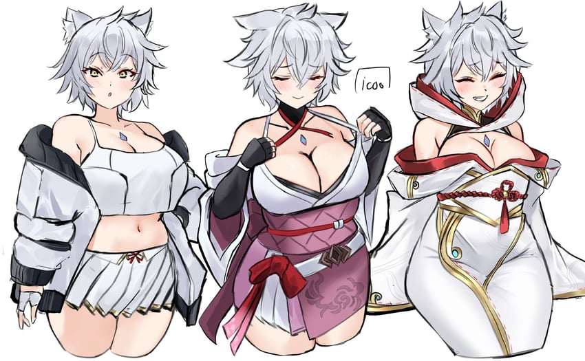 nia, mio, glimmer, and na'el (xenoblade chronicles and 2 more) drawn by icoo