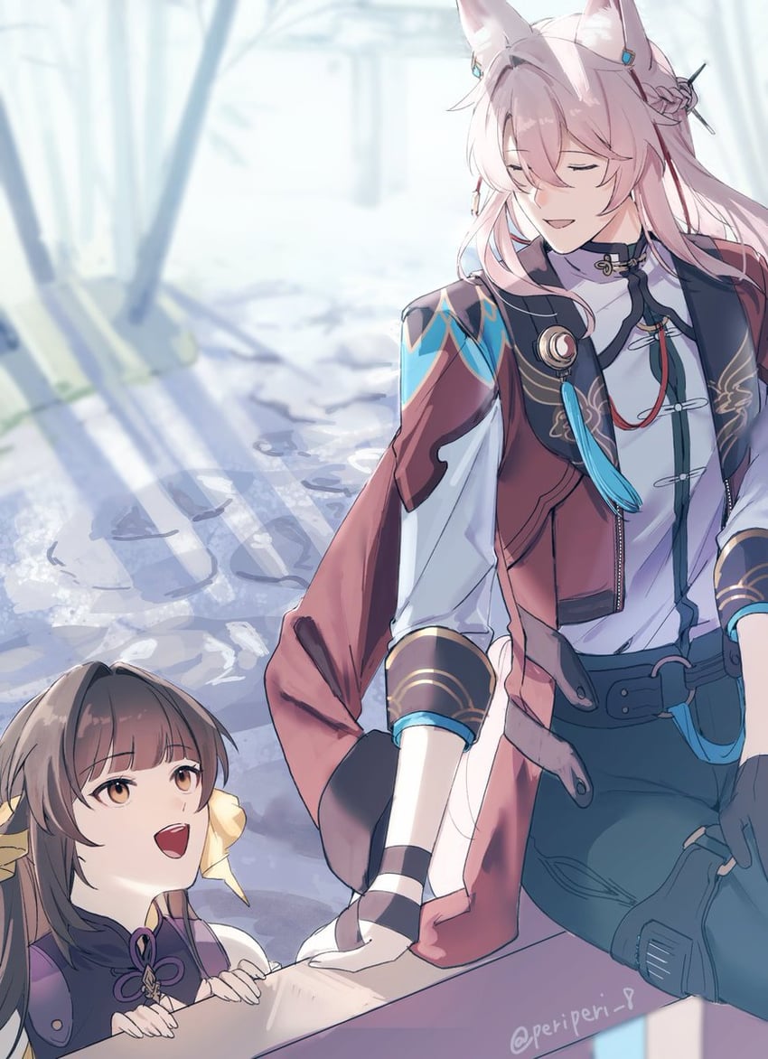 jiaoqiu and sushang (honkai and 1 more) drawn by peridot_(periperi_8)