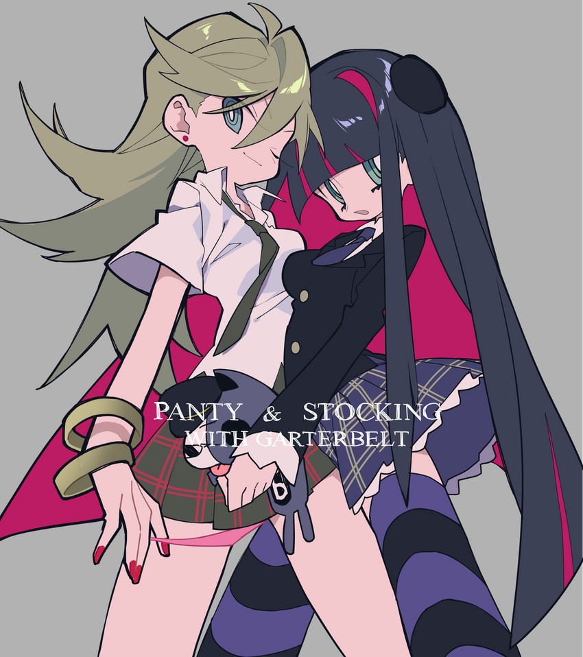 stocking, panty, and honekoneko (panty & stocking with garterbelt) drawn by mochizuki_kei