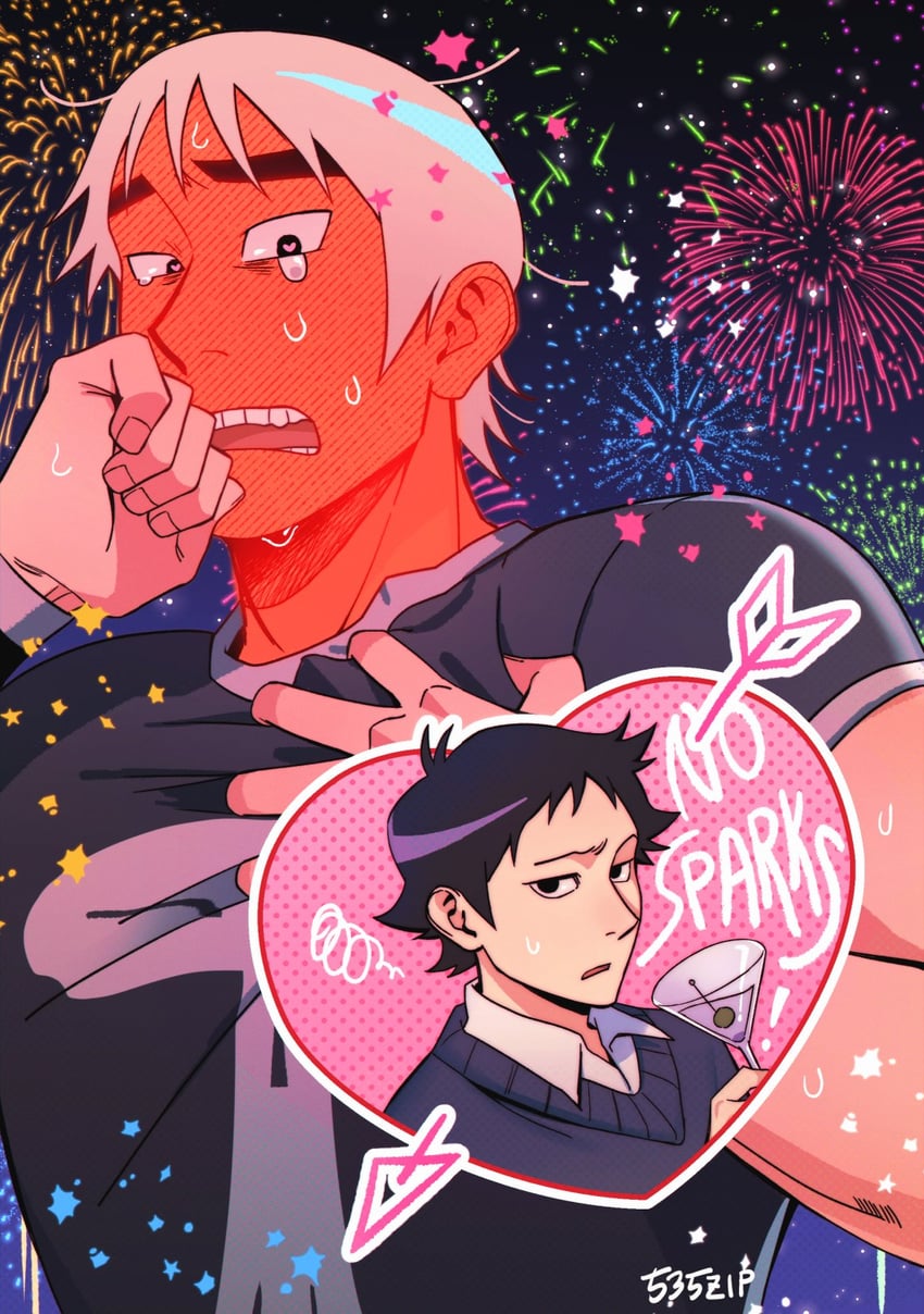 wallace wells and todd ingram (scott pilgrim and 1 more) drawn by buksillee