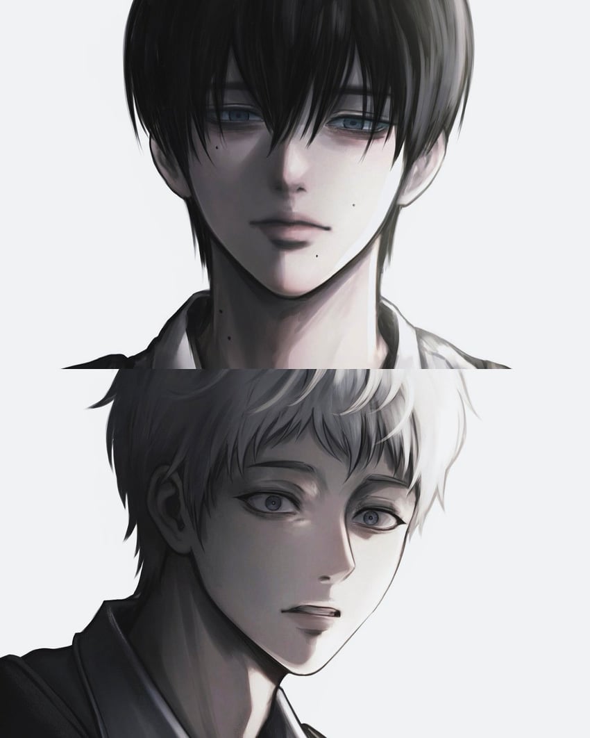 indou hikaru and tsujinaka yoshiki (hikaru ga shinda natsu) drawn by jeongjyoni
