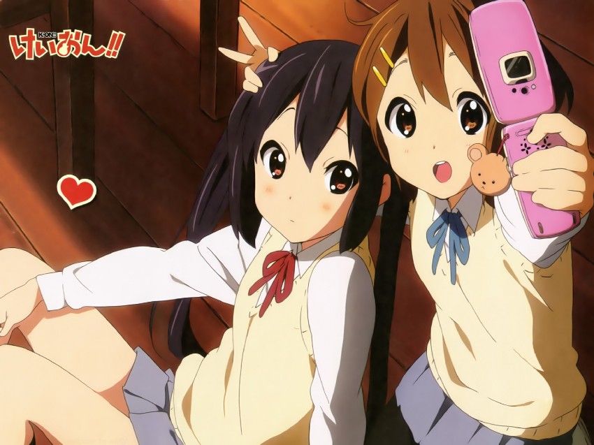 nakano azusa and hirasawa yui (k-on!) drawn by horiguchi_yukiko