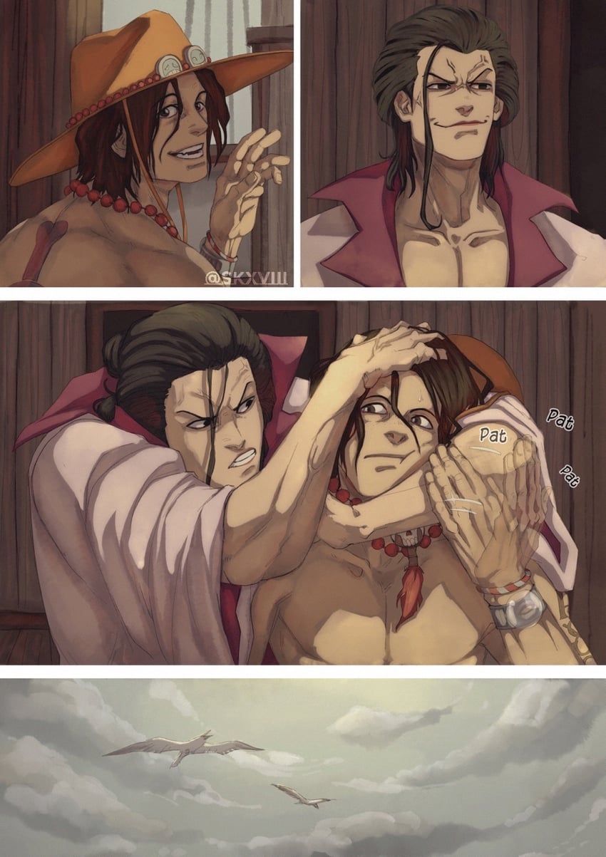 portgas d. ace and izou (one piece) drawn by sid_(skxviii)