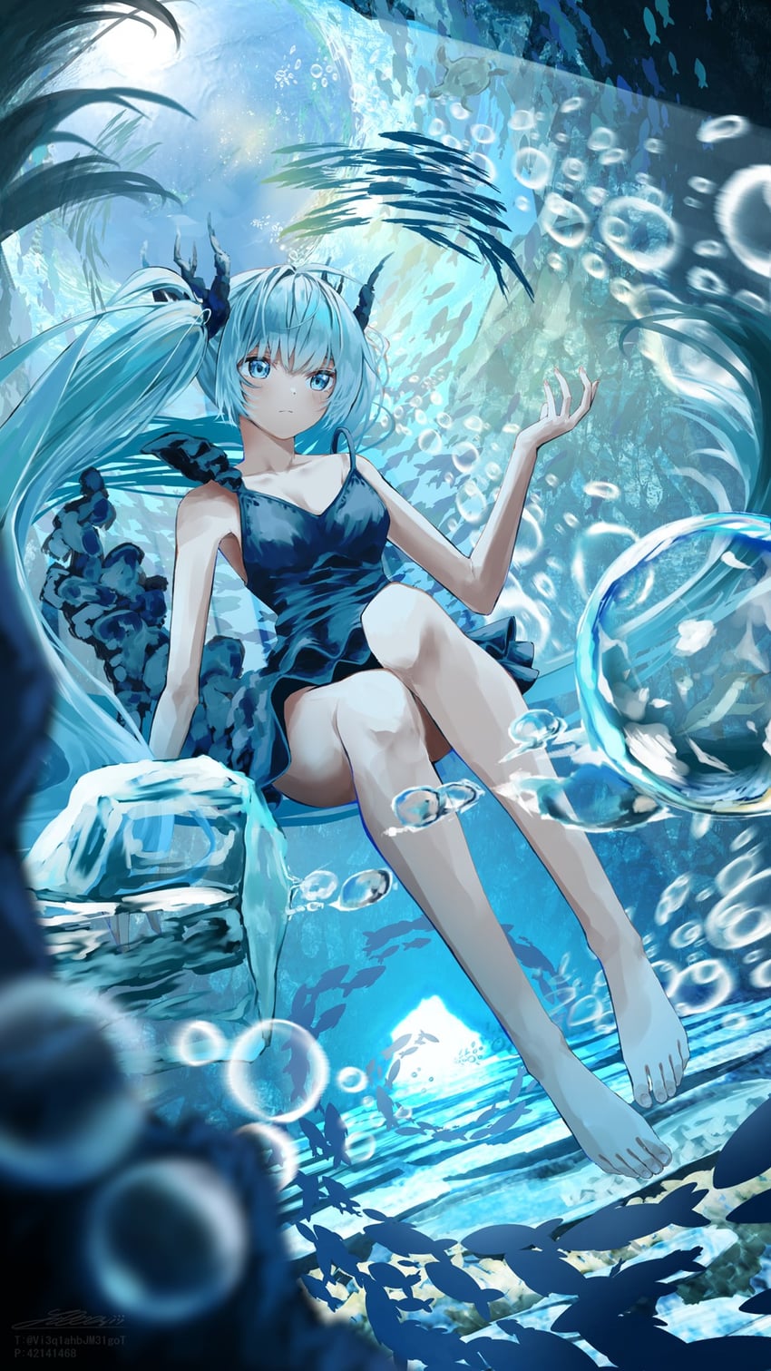hatsune miku (vocaloid and 1 more) drawn by shirubaa
