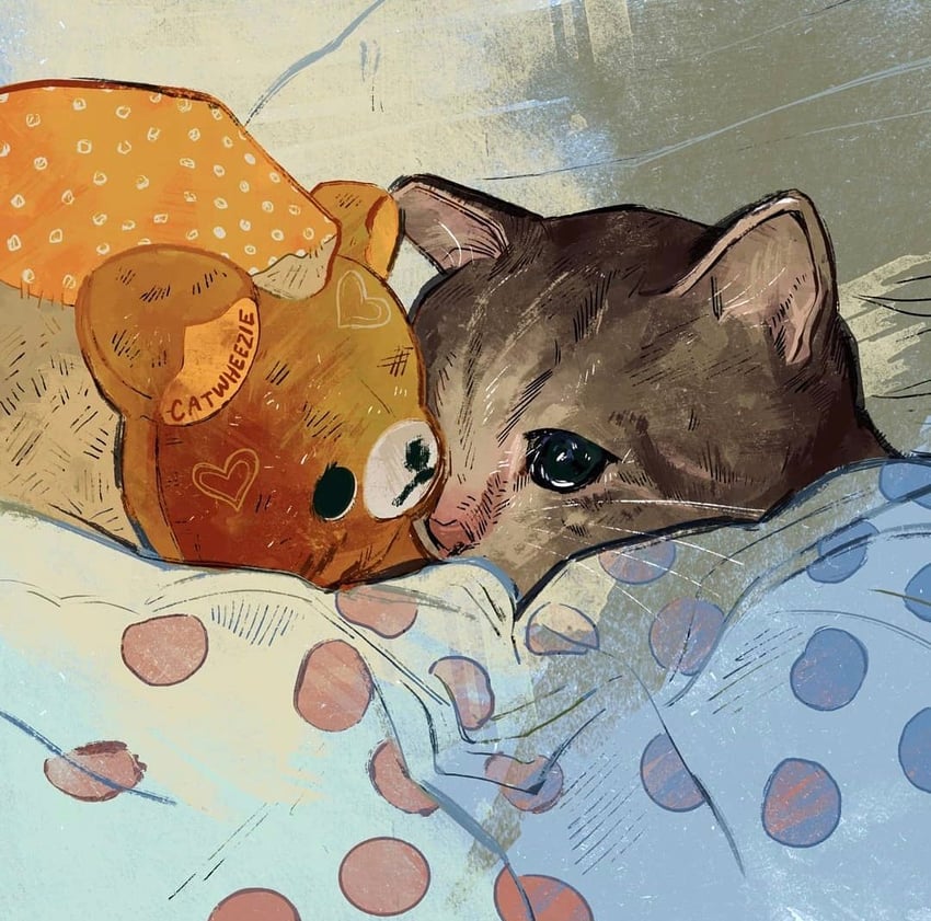 rilakkuma (original and 1 more) drawn by catwheezie