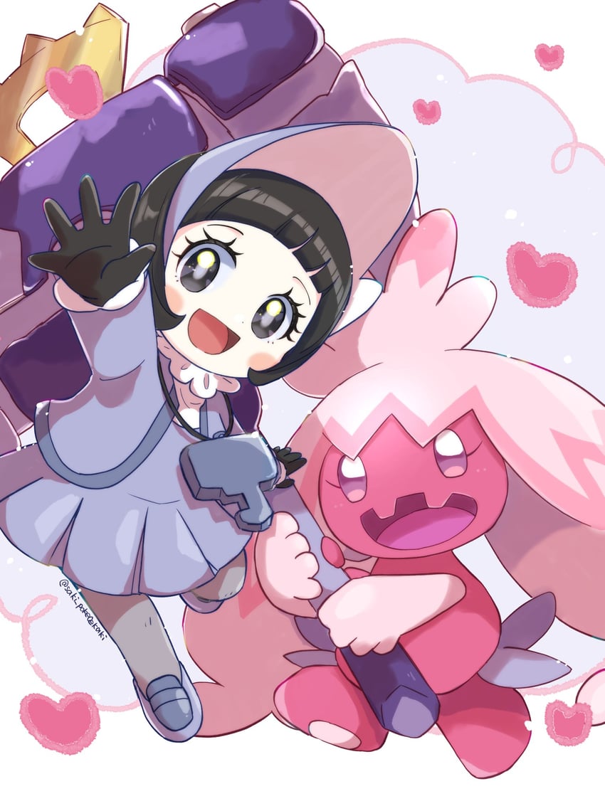poppy and tinkaton (pokemon and 1 more) drawn by saki_pokeoekaki