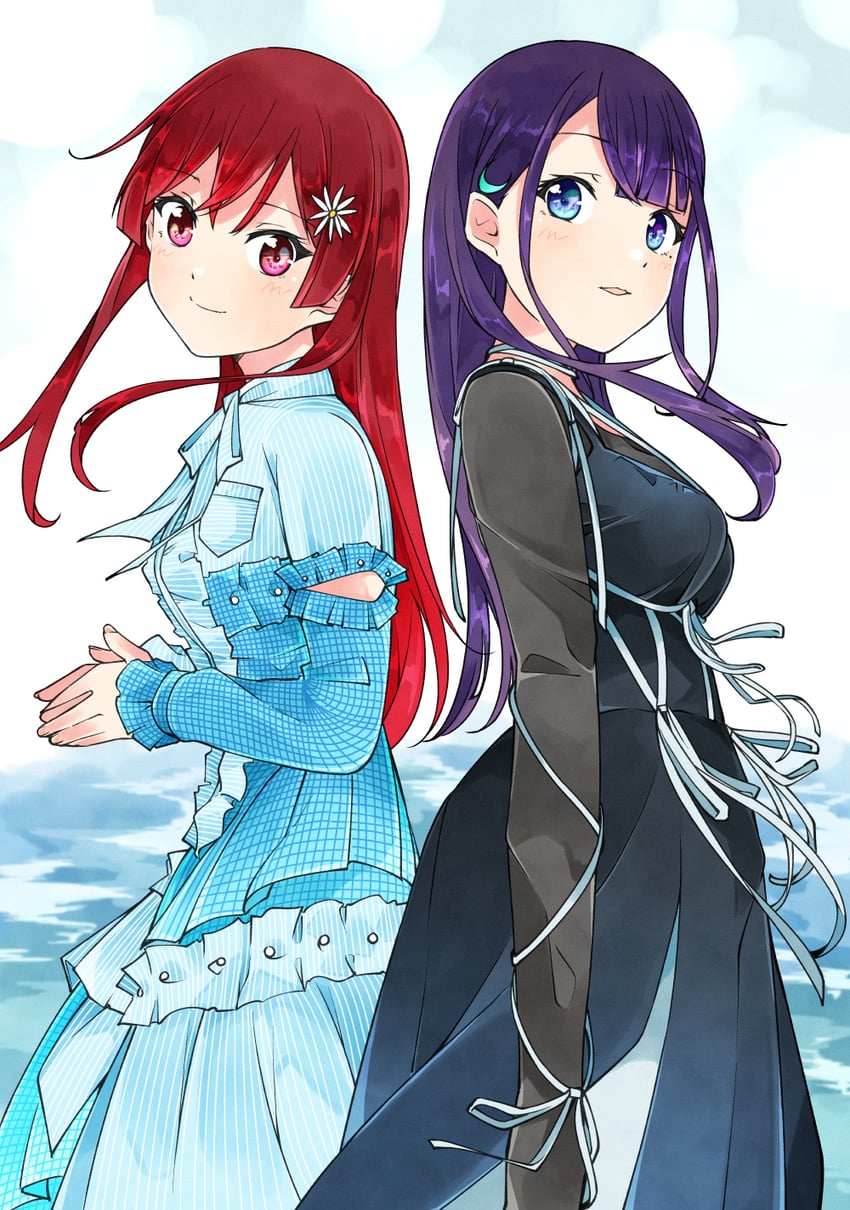 sato reika and ichinose hotaru (22/7) drawn by trefle_r