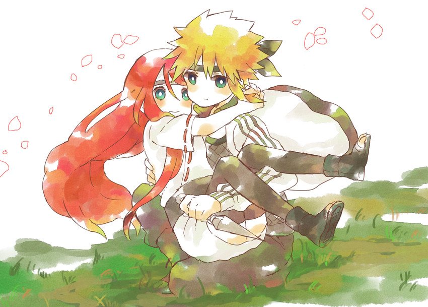 uzumaki kushina and namikaze minato (naruto and 1 more) drawn by kaibutsumozu