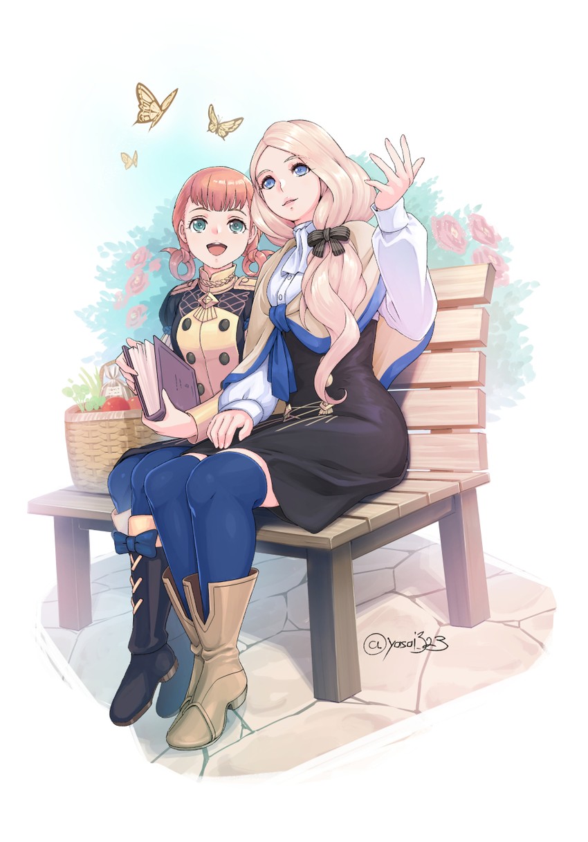 mercedes von martritz and annette fantine dominic (fire emblem and 1 more) drawn by yasai_maru