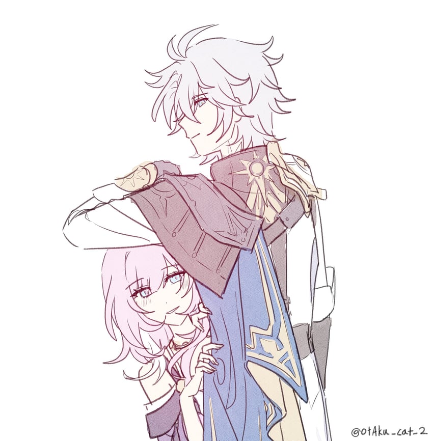 phainon and cyrene (honkai and 1 more) drawn by otaku_cat_2